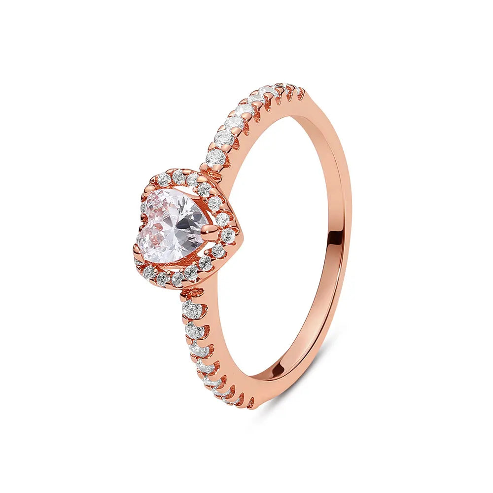 Rose Gold Plated "Vinterlys" Ring - Transparent