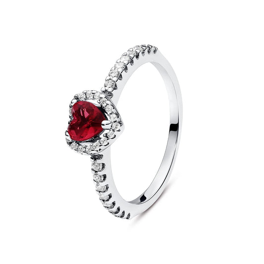 925 Silver "Vinterlys" Ring - Red