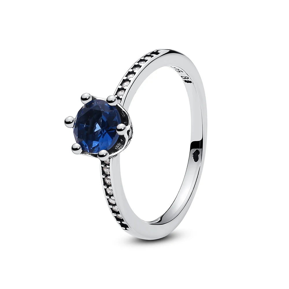 925 Silver "Havbris" Ring - Deep Blue