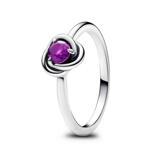 925 Silver Birthstone Ring - February