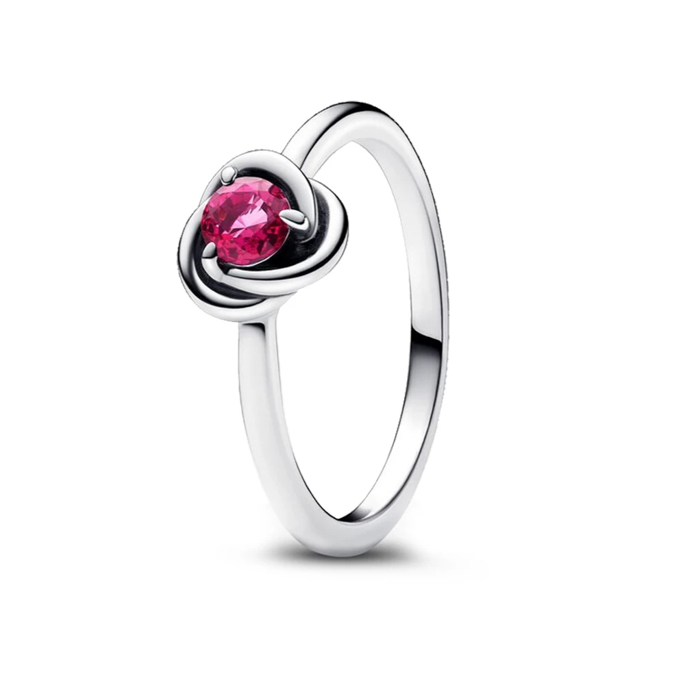 925 Silver Birthstone Ring - October